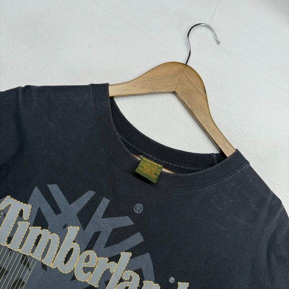 Vintage Timberland Shirt men's 2XL Black Graphic Baggy Hip Hop Oversized y2k - Picture 7 of 9